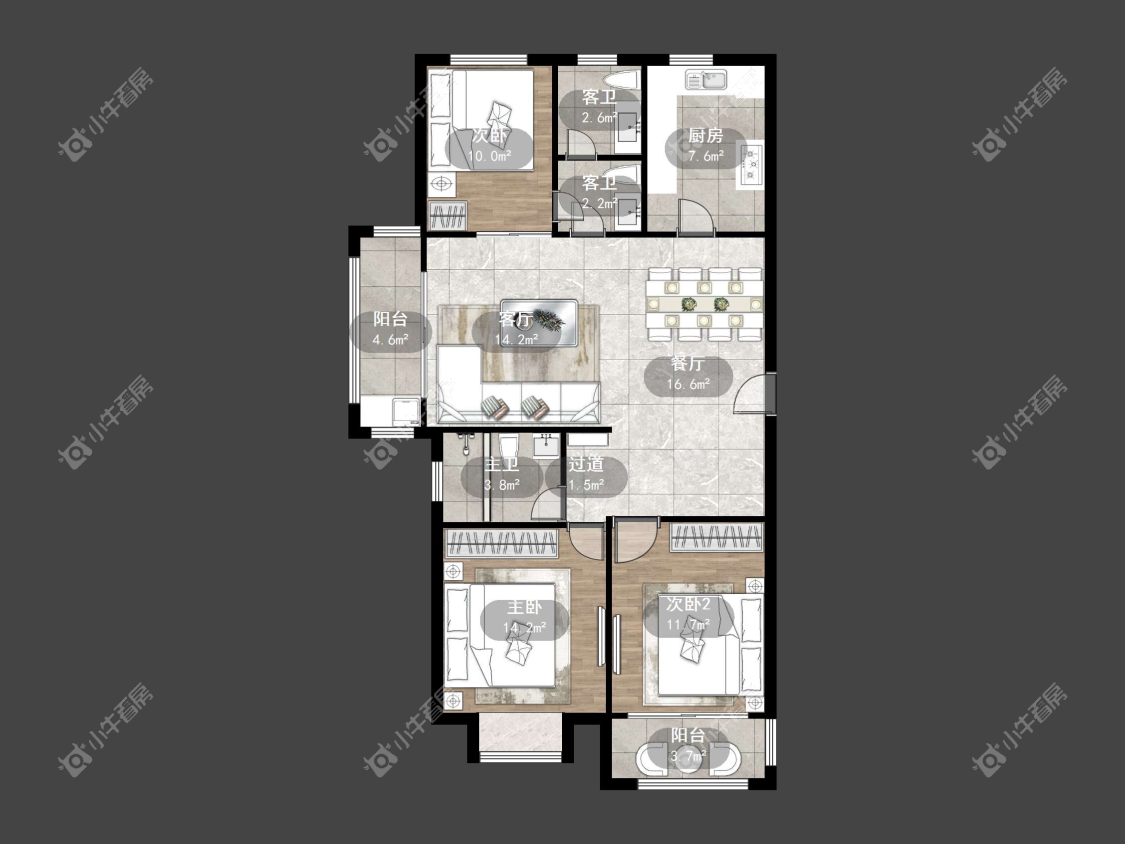 镇江天悦名城在售二手房源户型图_小牛看房