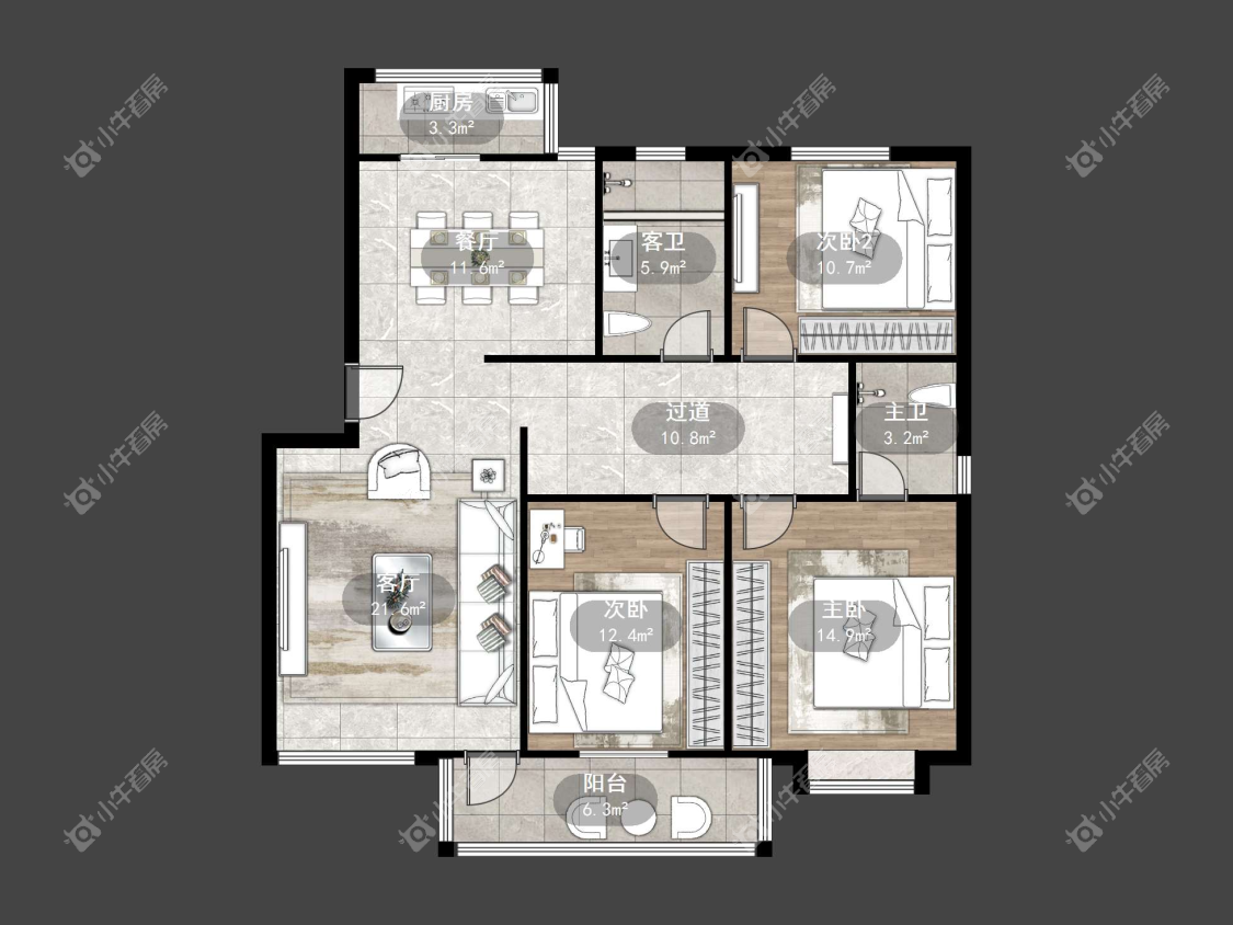 镇江幸福三区在售二手房源户型图_小牛看房