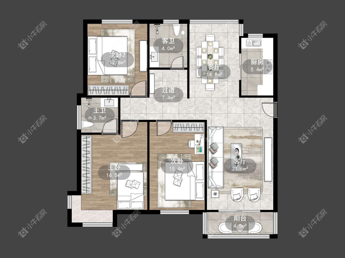镇江新香草苑在售二手房源户型图_小牛看房
