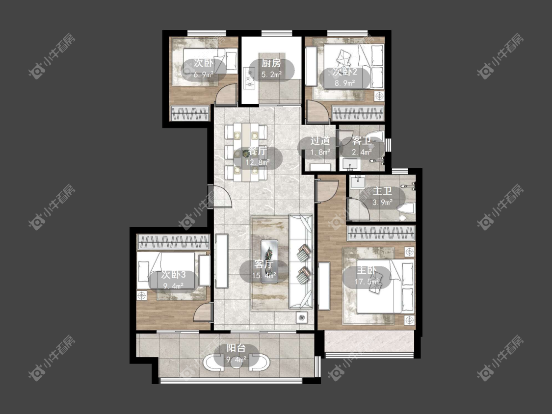 镇江桃源里在售二手房源户型图_小牛看房