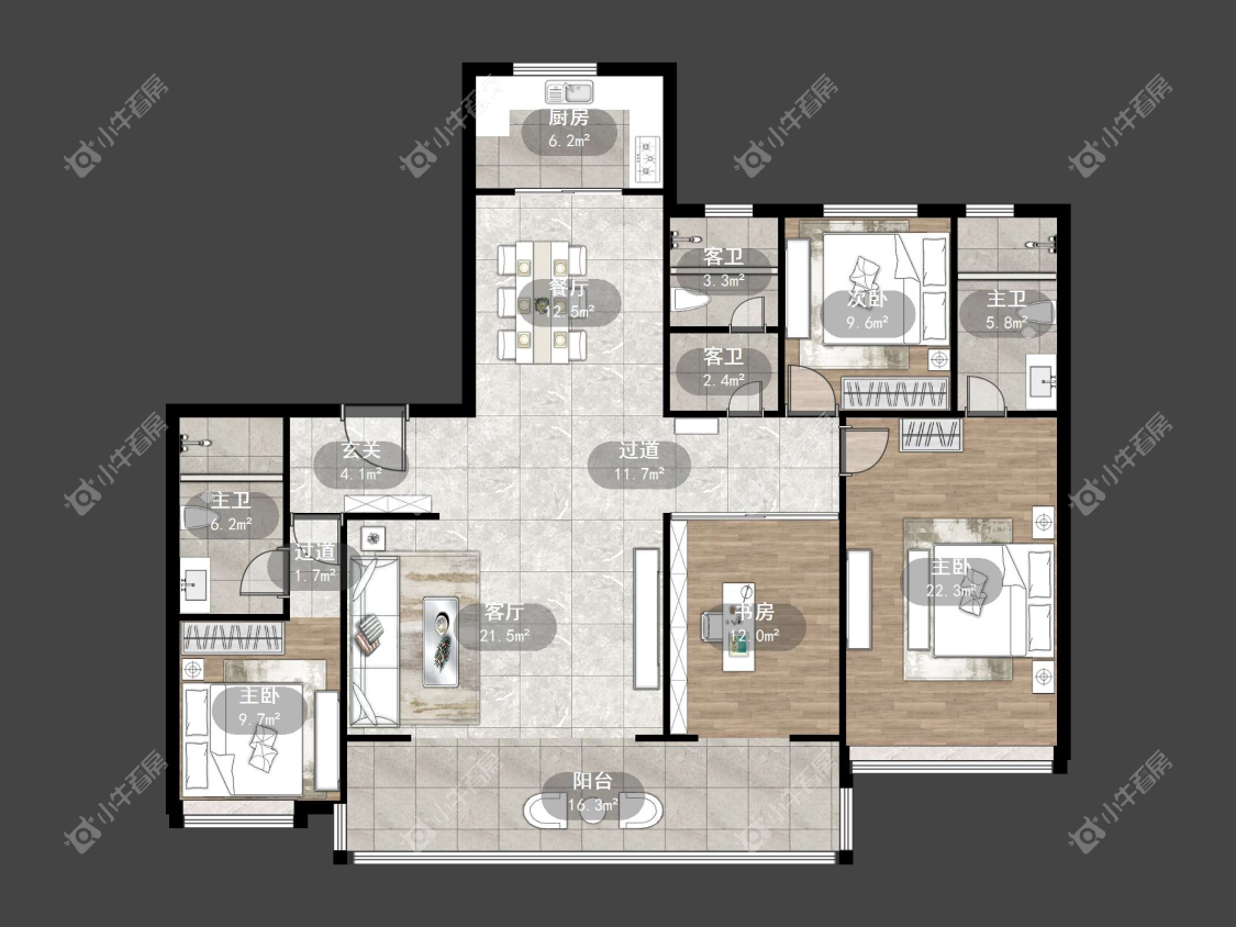 镇江璞悦观邸在售二手房源户型图_小牛看房