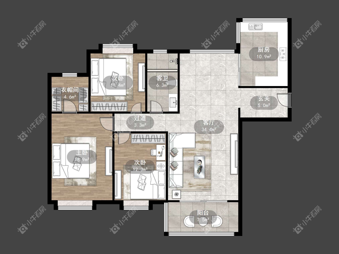 镇江江南人家在售二手房源户型图_小牛看房