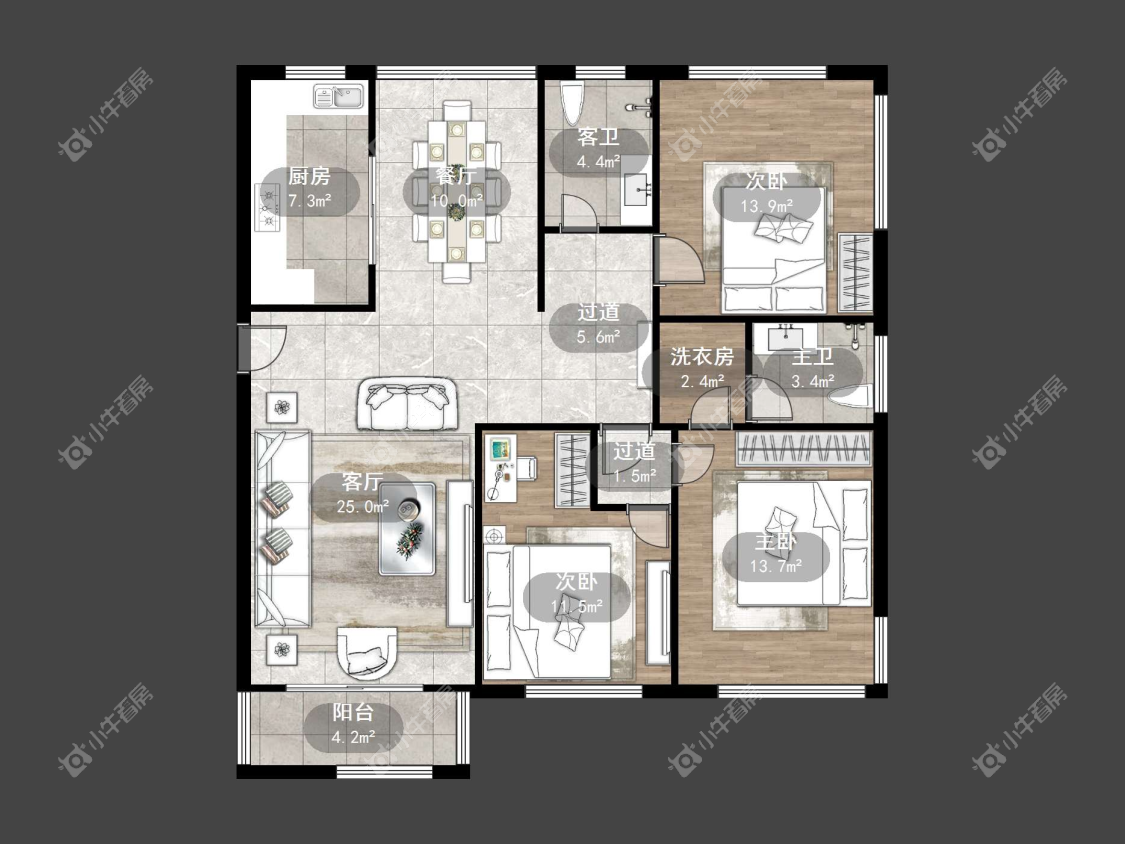 镇江新香草苑在售二手房源户型图_小牛看房
