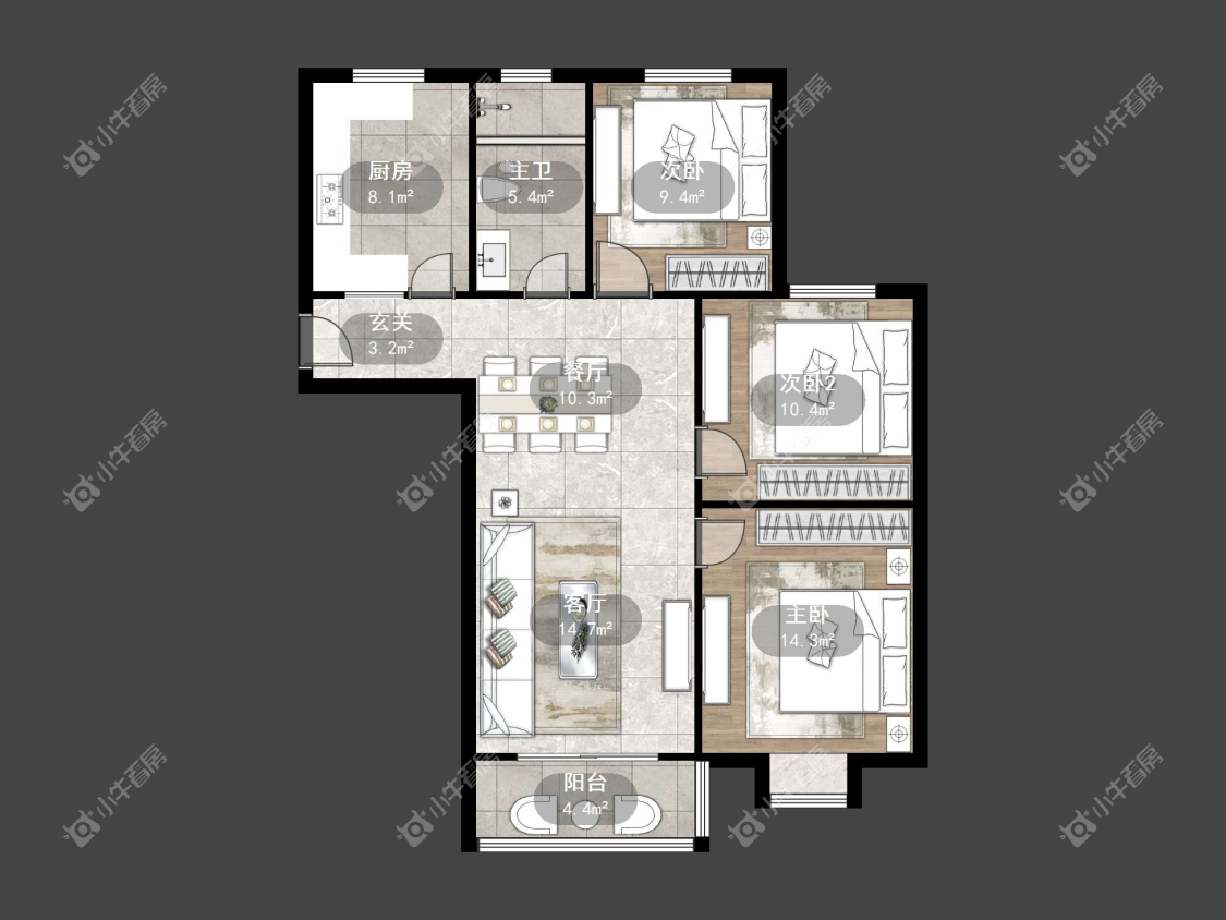 镇江嘉荟新城在售二手房源户型图_小牛看房