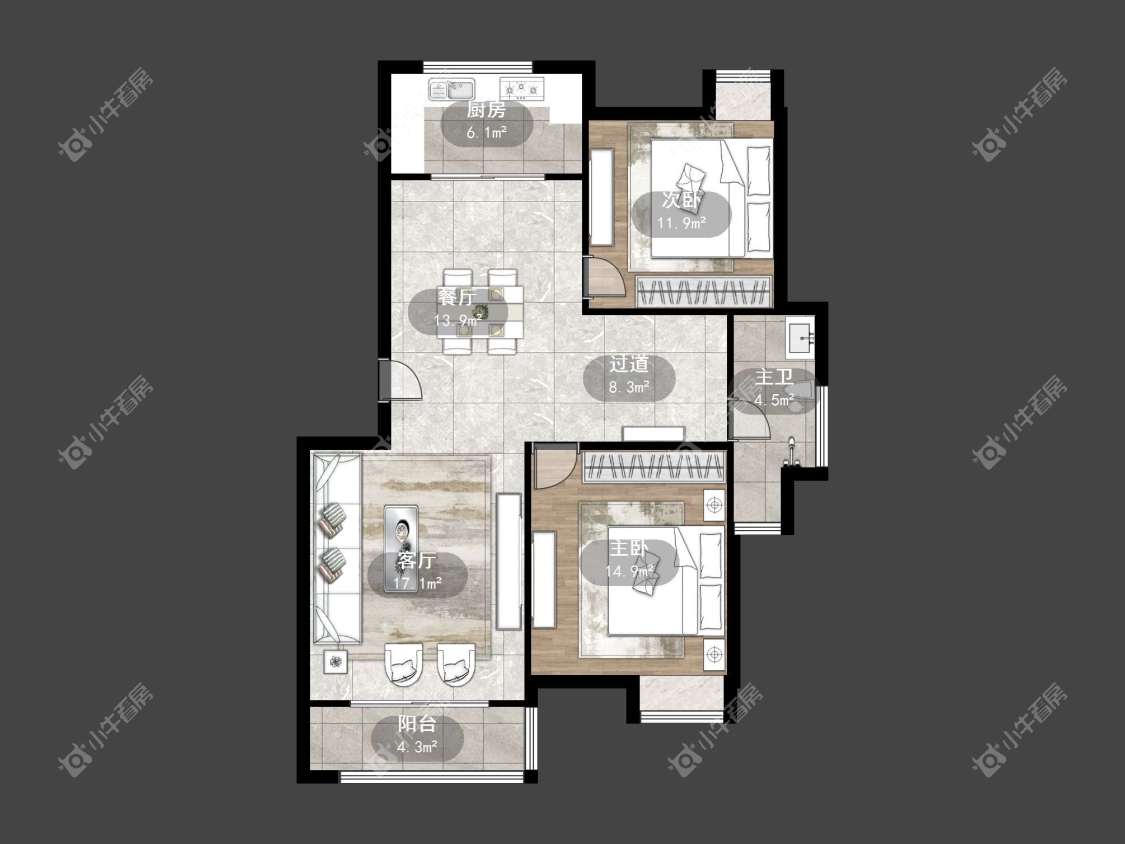 镇江香草苑在售二手房源户型图_小牛看房