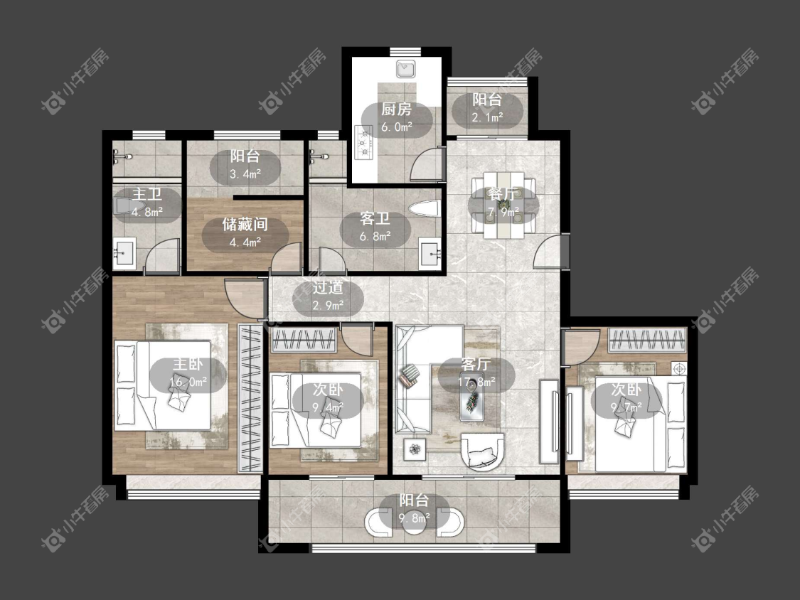 镇江爱家尚城在售二手房源户型图_小牛看房