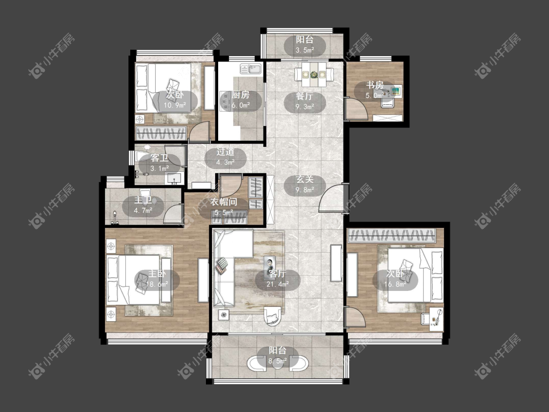 镇江碧桂园樾府在售二手房源户型图_小牛看房