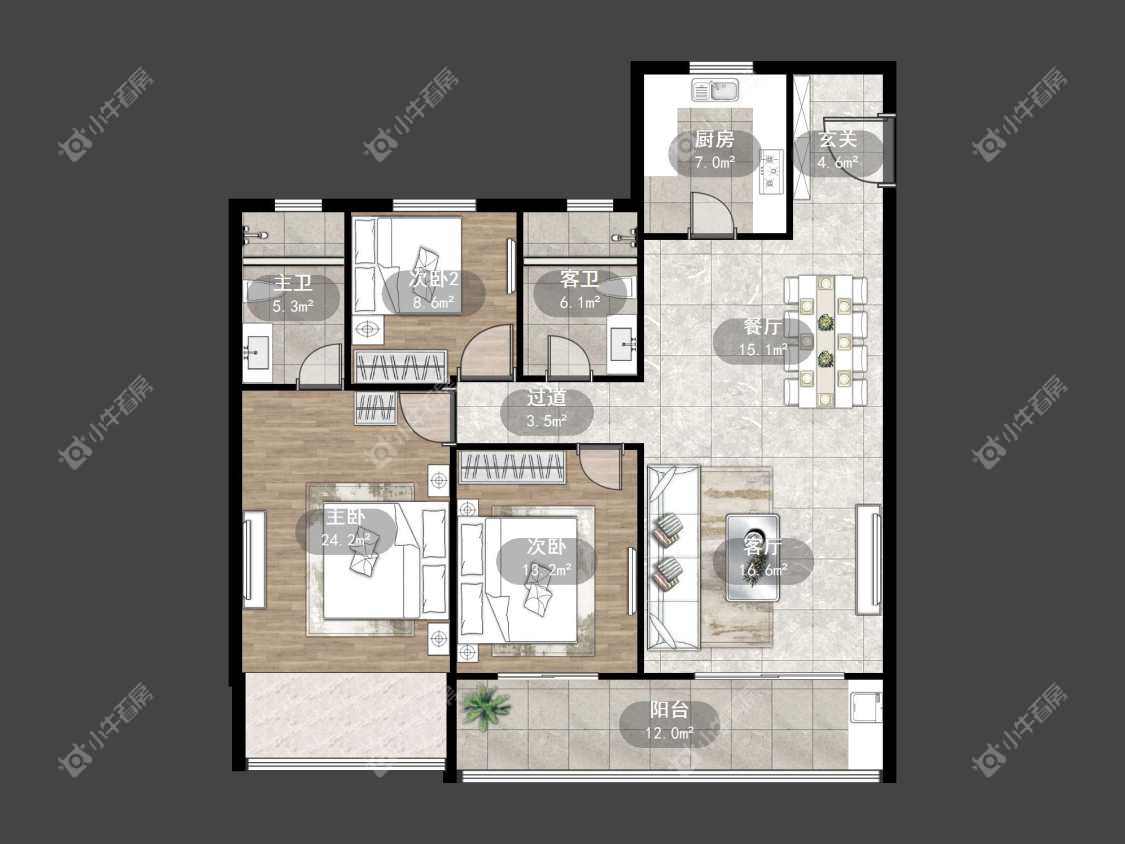 镇江吾悦华府金郡（丹阳）在售二手房源户型图_小牛看房