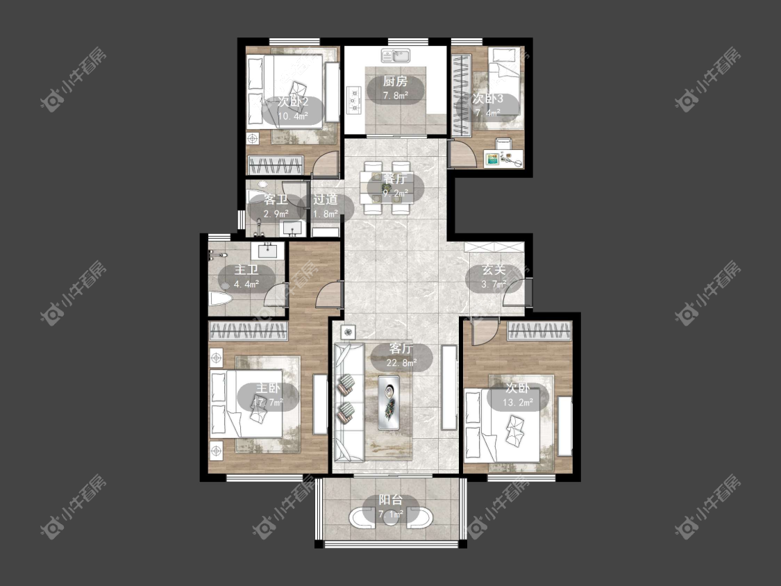 镇江凤凰郡在售二手房源户型图_小牛看房