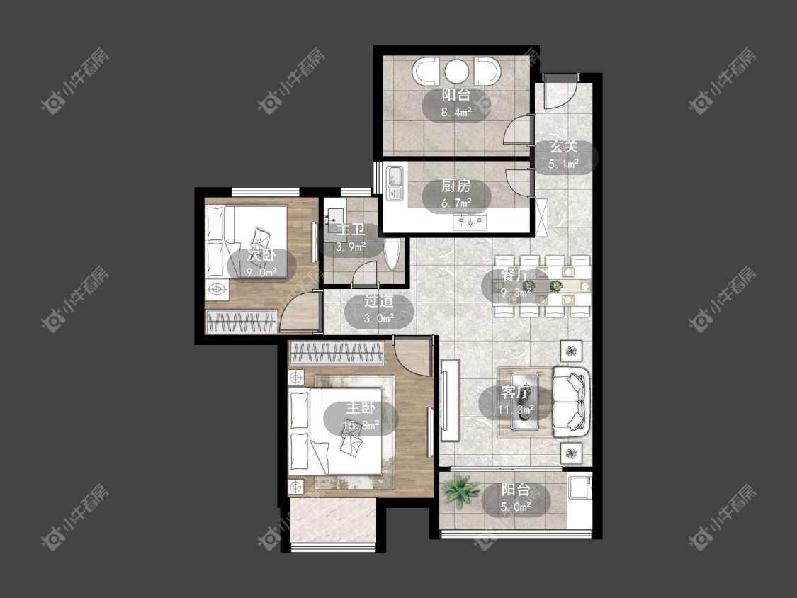 镇江大亚第一城在售二手房源户型图_小牛看房