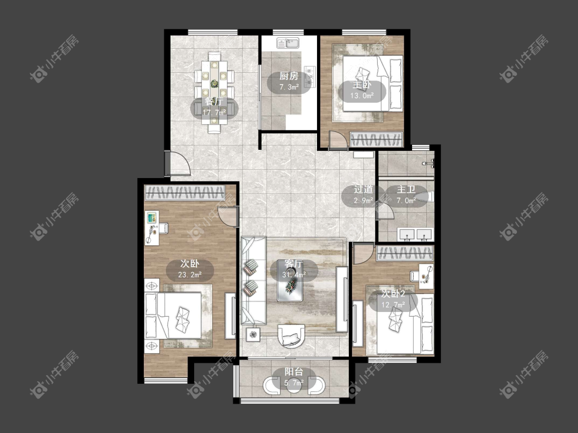 镇江温州城在售二手房源户型图_小牛看房