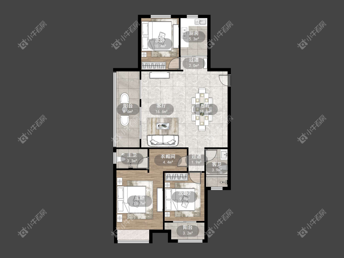 镇江汇金天地在售二手房源户型图_小牛看房