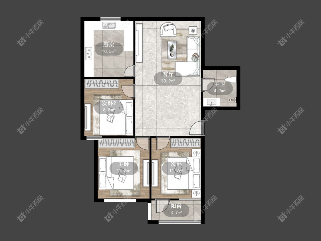 镇江锦都佳苑在售二手房源户型图_小牛看房