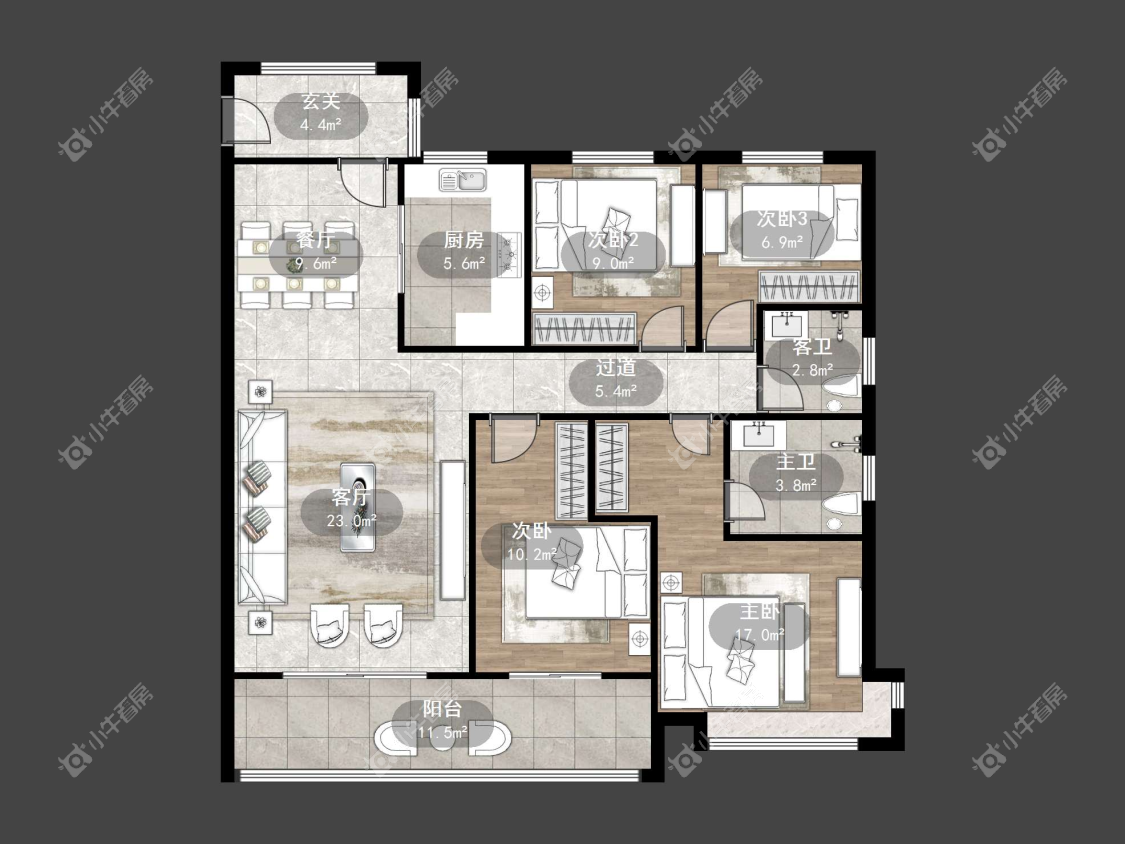 镇江中南熙悦城中南二期在售二手房源户型图_小牛看房