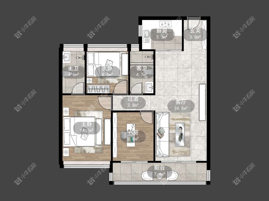 镇江碧桂园樾府在售二手房源户型图_小牛看房