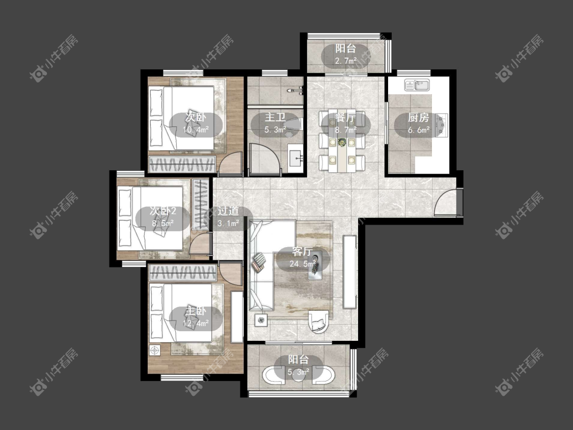 镇江众悦华城在售二手房源户型图_小牛看房