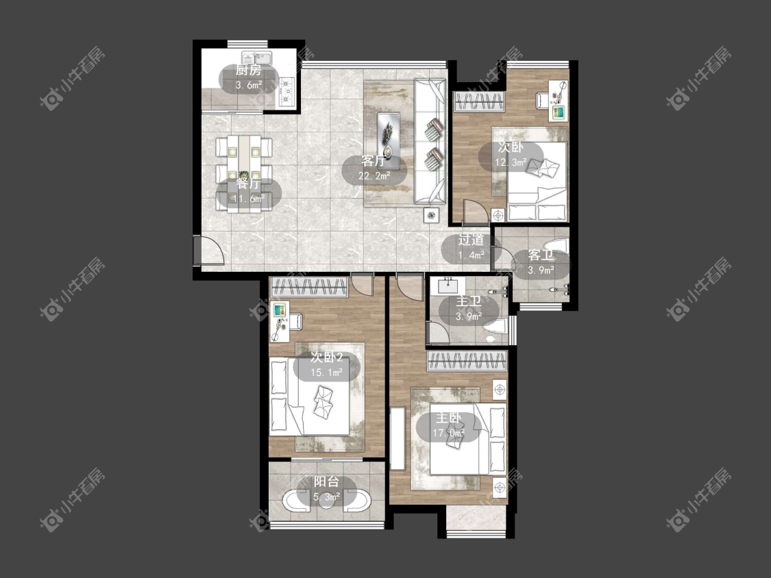 镇江江南人家在售二手房源户型图_小牛看房