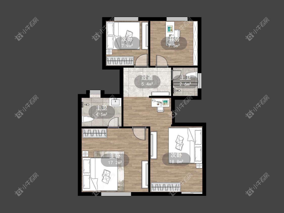 镇江新家园在售二手房源户型图_小牛看房
