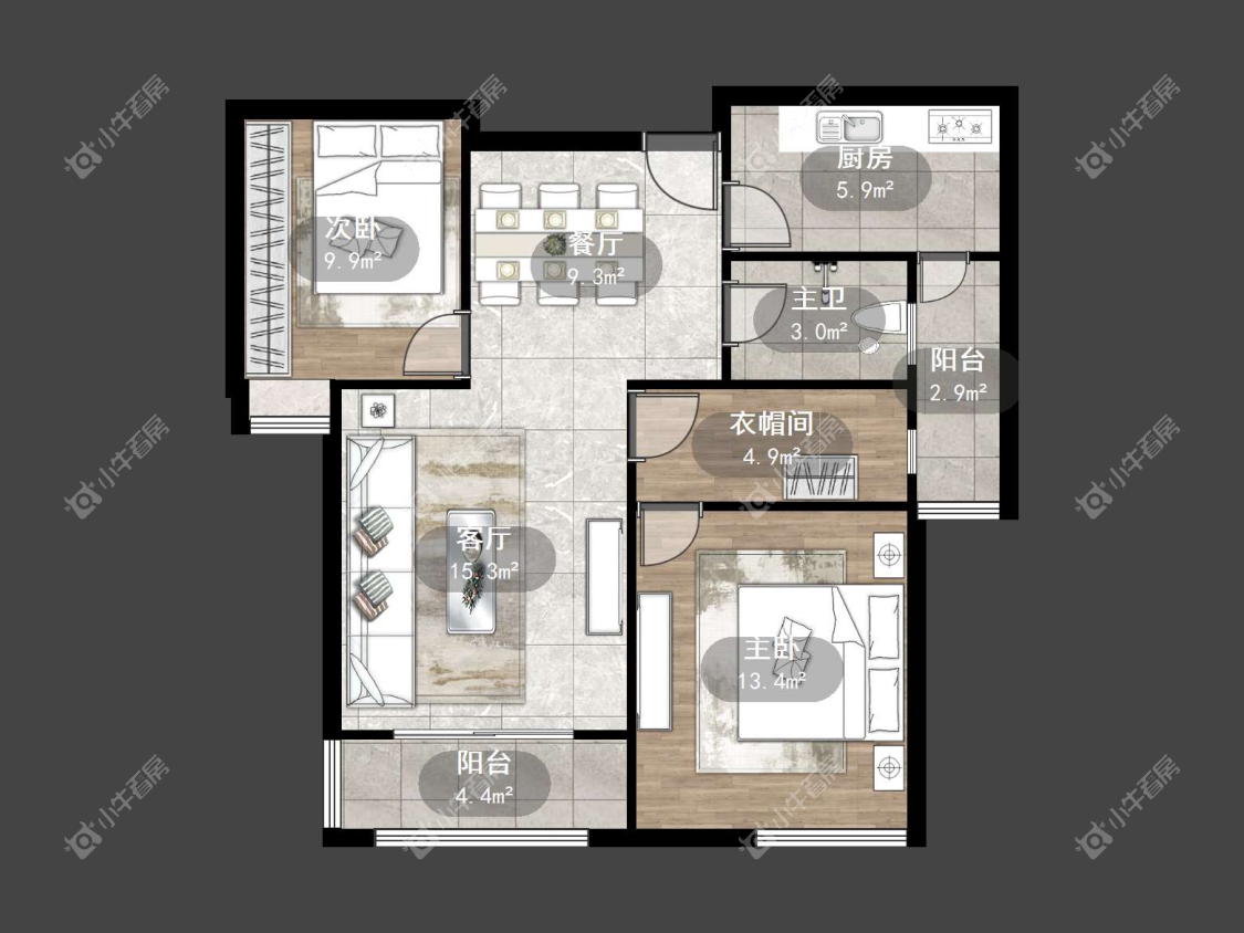镇江金桥世纪城在售二手房源户型图_小牛看房