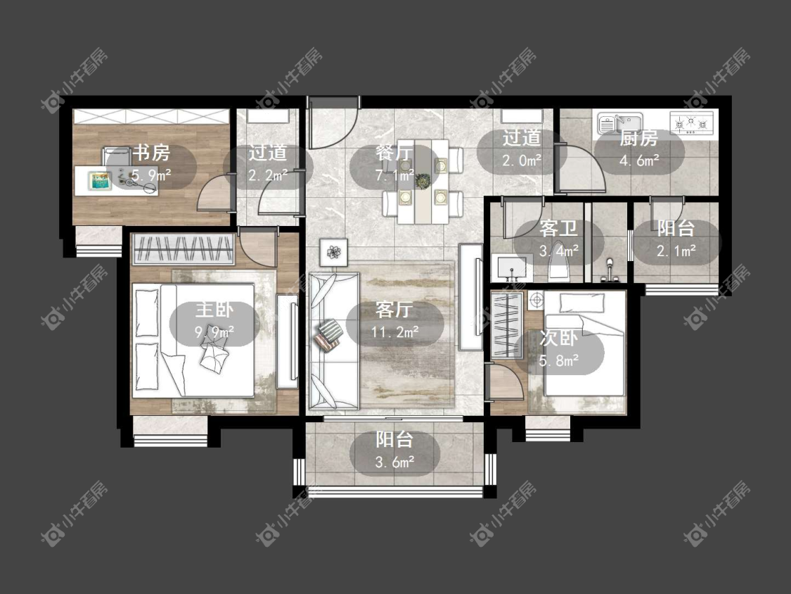 镇江碧桂园在售二手房源户型图_小牛看房