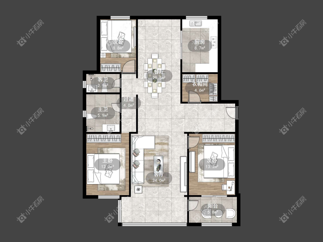 镇江和园在售二手房源户型图_小牛看房