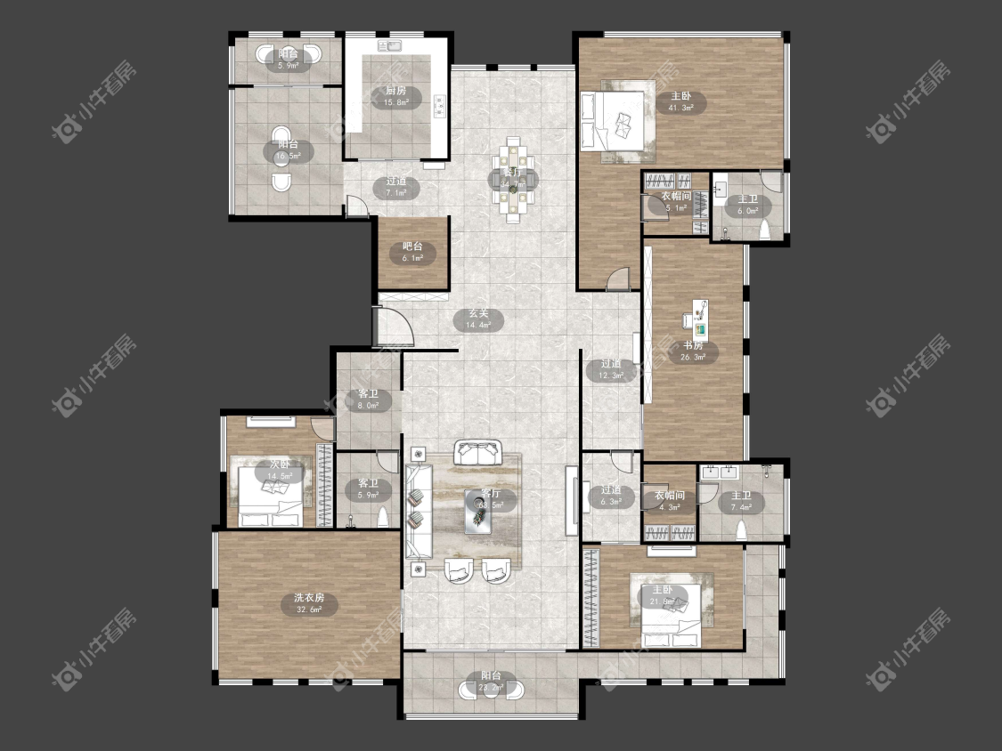 镇江天波城在售二手房源户型图_小牛看房