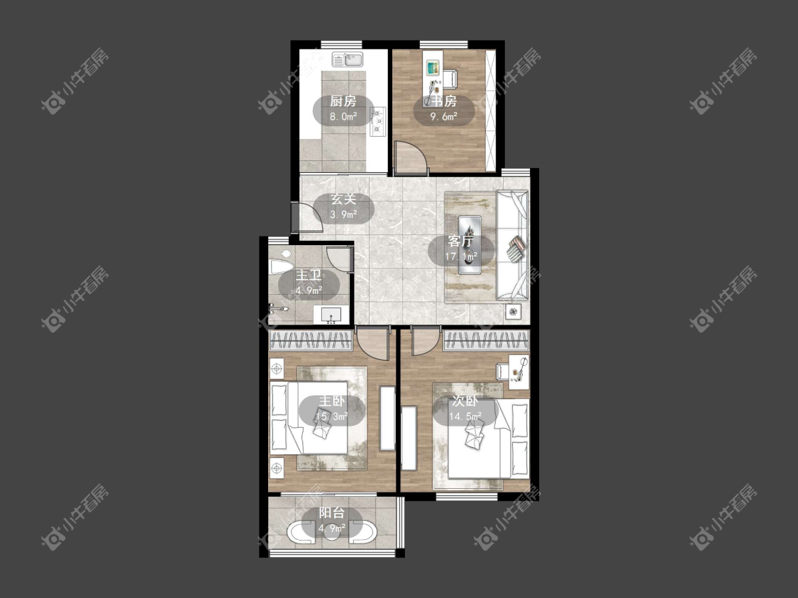 镇江金虹花园在售二手房源户型图_小牛看房