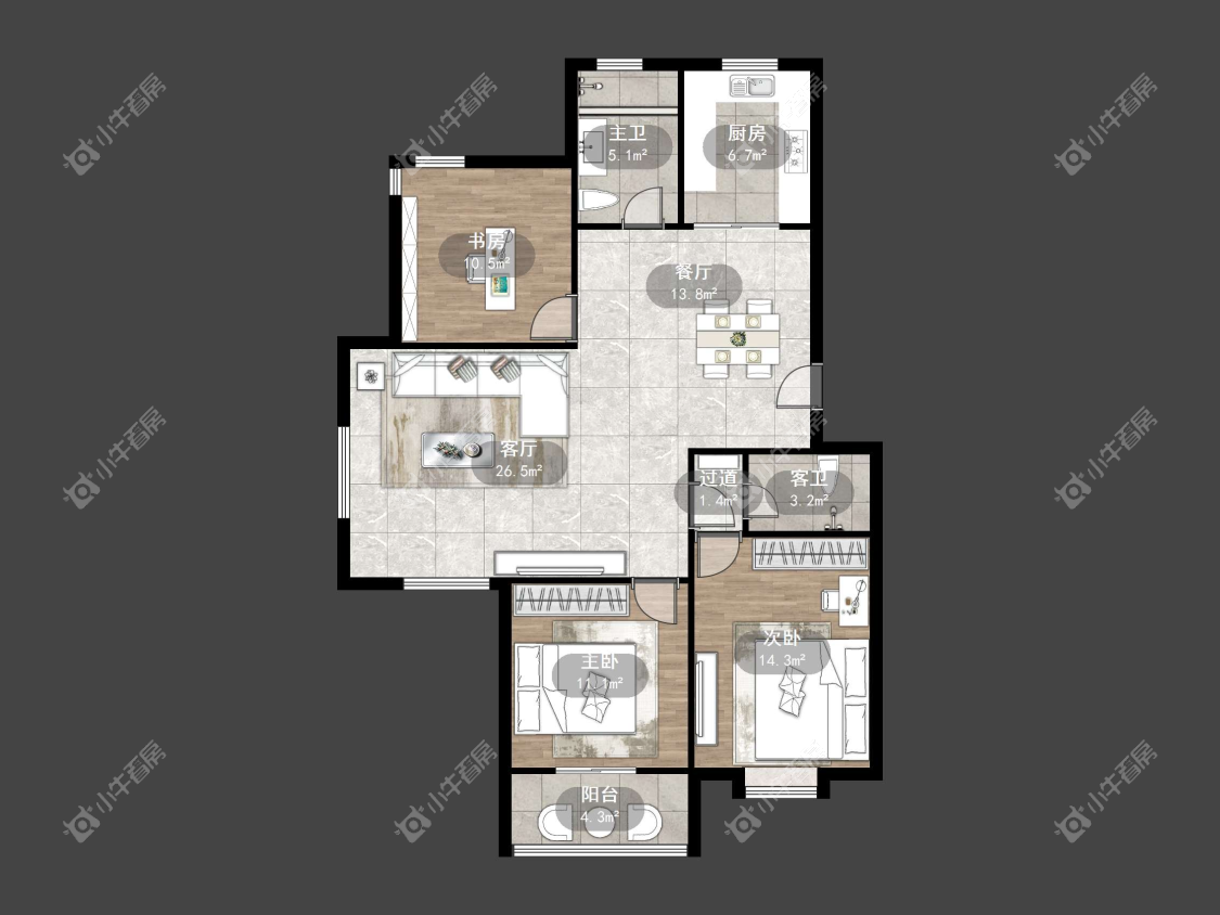 镇江香草苑在售二手房源户型图_小牛看房