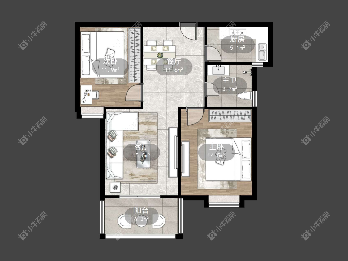 镇江华都锦城在售二手房源户型图_小牛看房