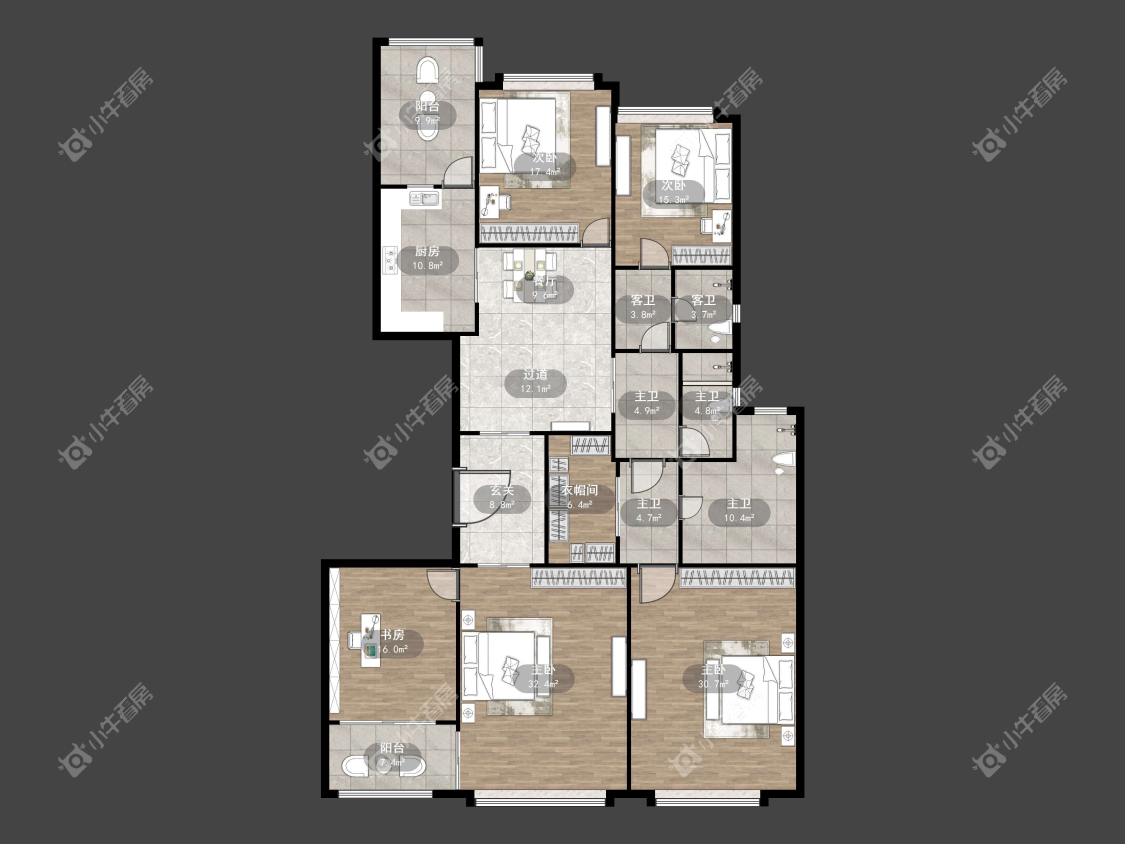 镇江恒大城在售二手房源户型图_小牛看房