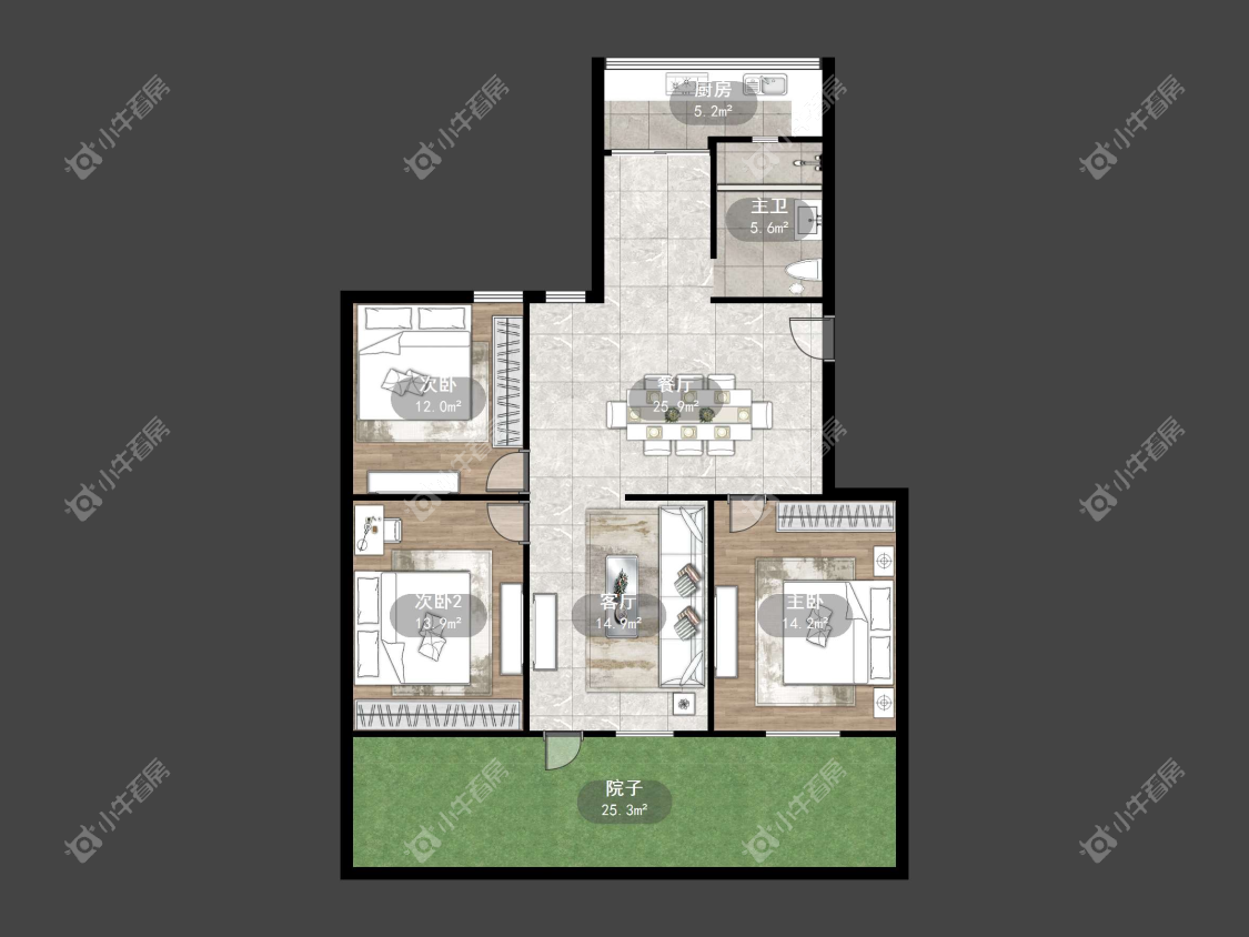 镇江香草新村在售二手房源户型图_小牛看房