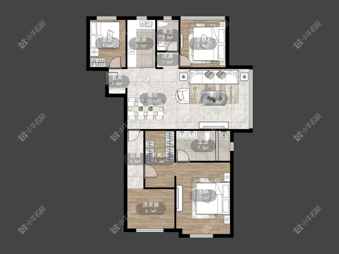 镇江吾悦华府（丹阳）在售二手房源户型图_小牛看房