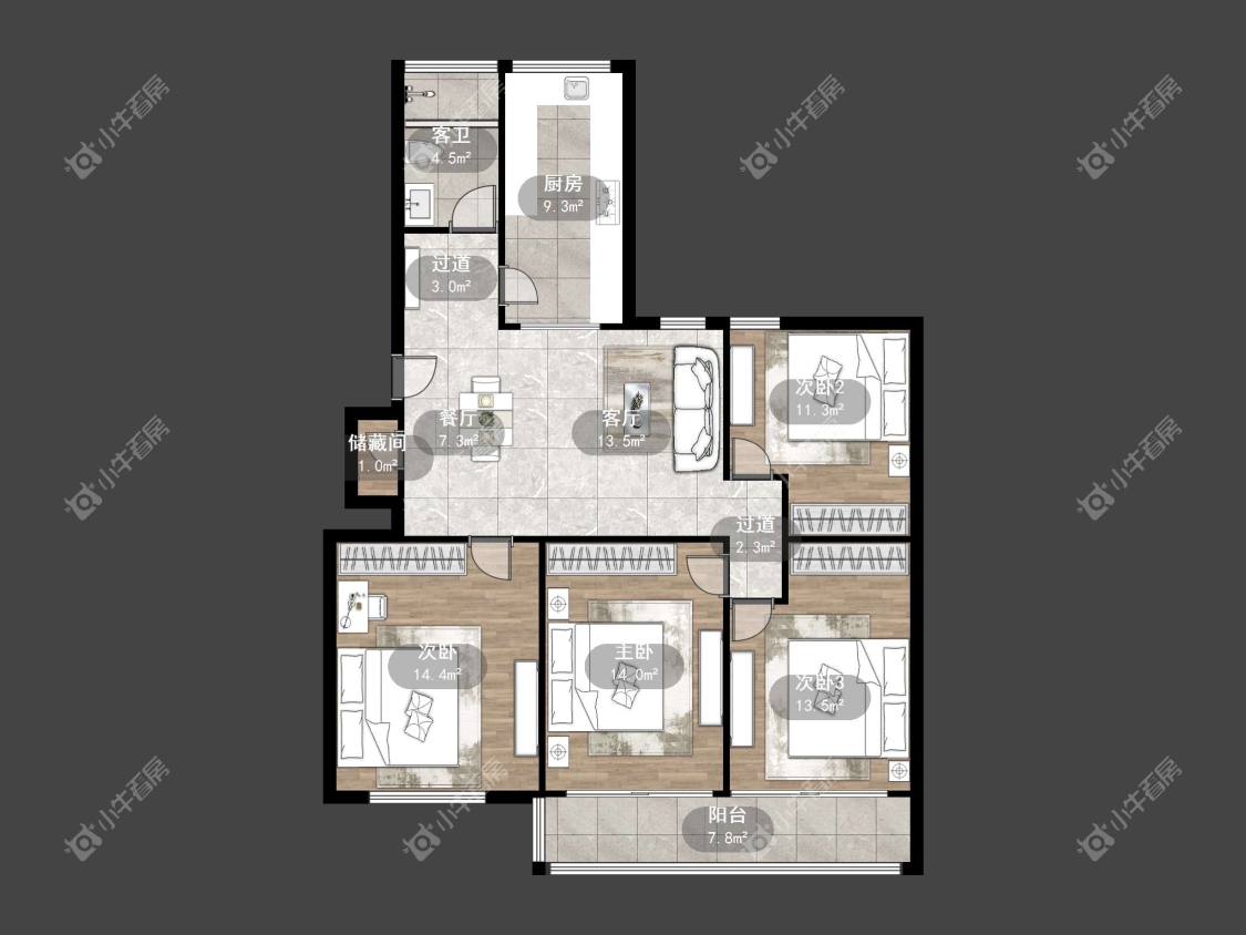 镇江香草新村在售二手房源户型图_小牛看房