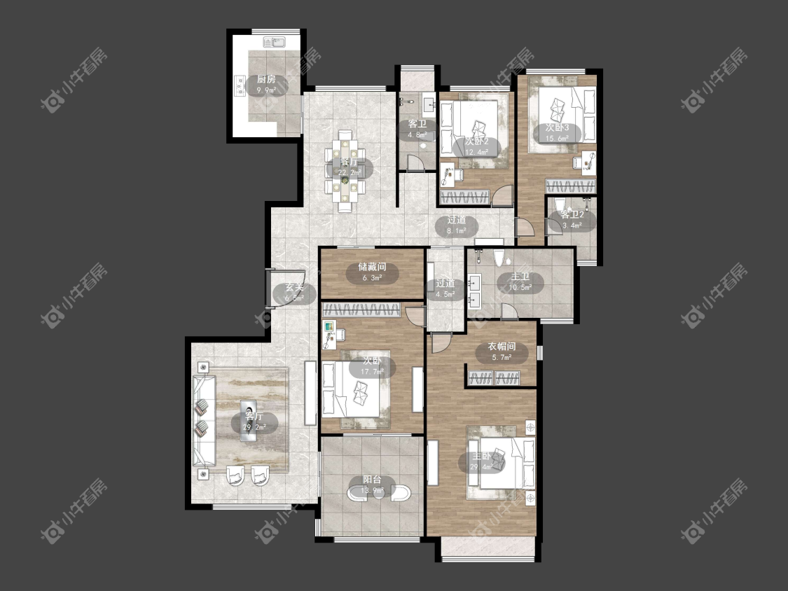 镇江恒大名都一期在售二手房源户型图_小牛看房