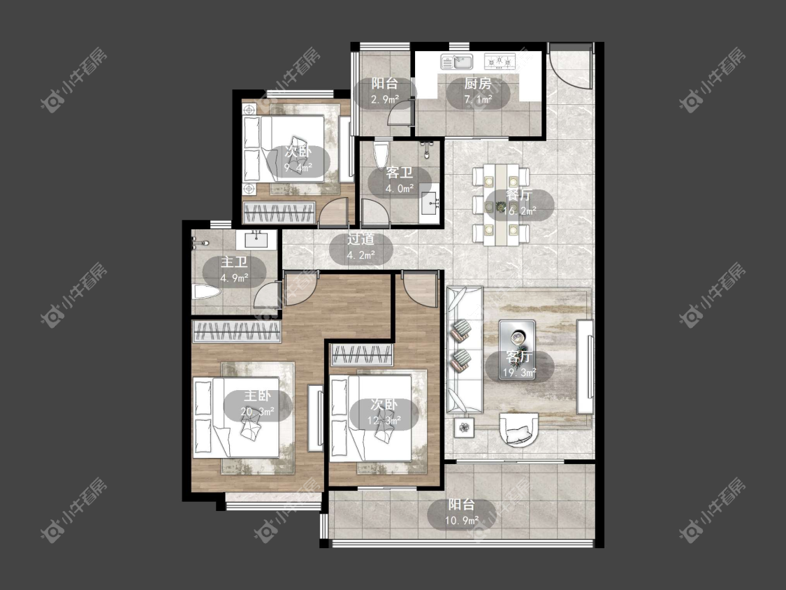 镇江恒大名都二三期在售二手房源户型图_小牛看房