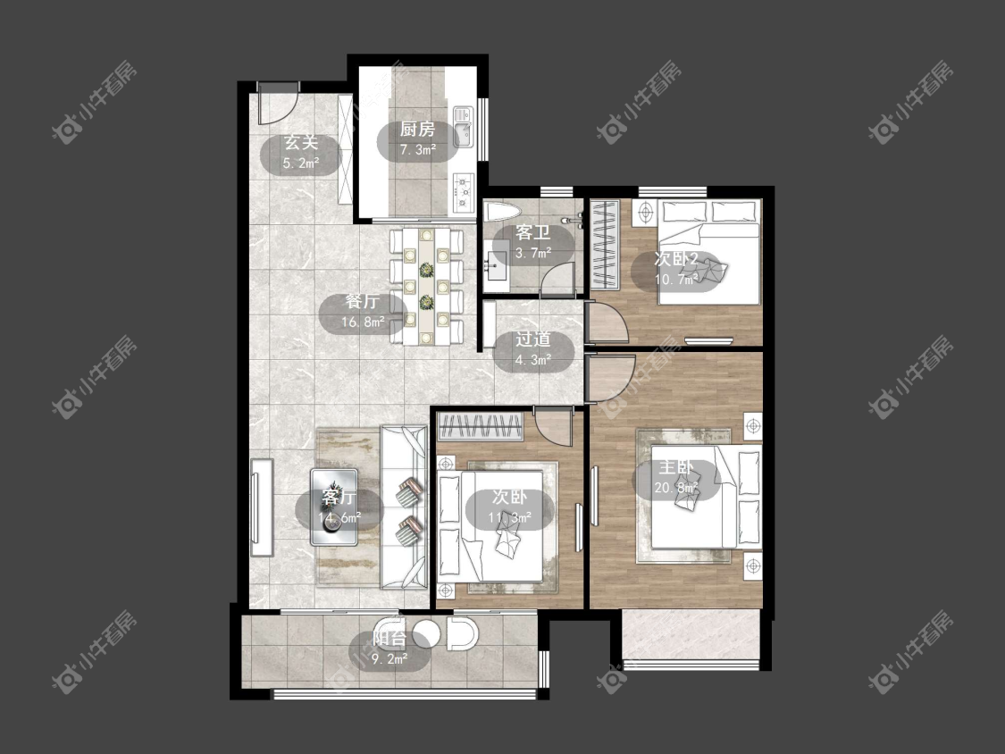 镇江万善上院在售二手房源户型图_小牛看房