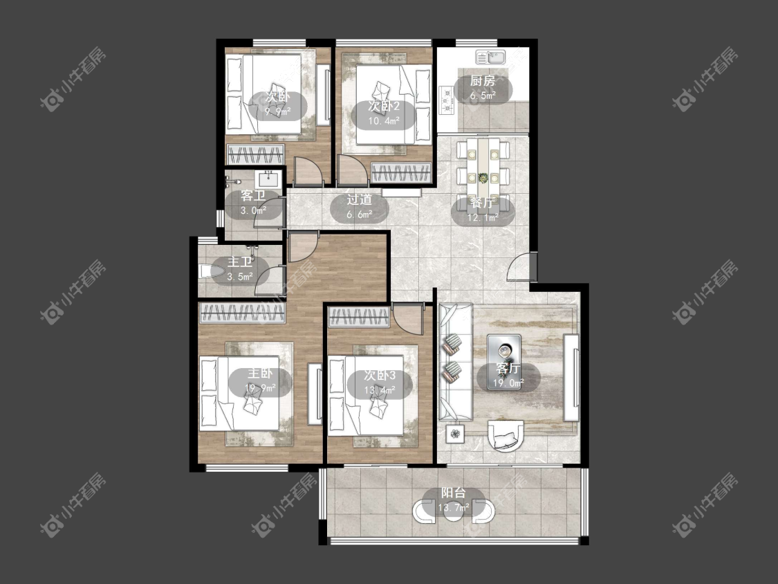 镇江天颐城在售二手房源户型图_小牛看房