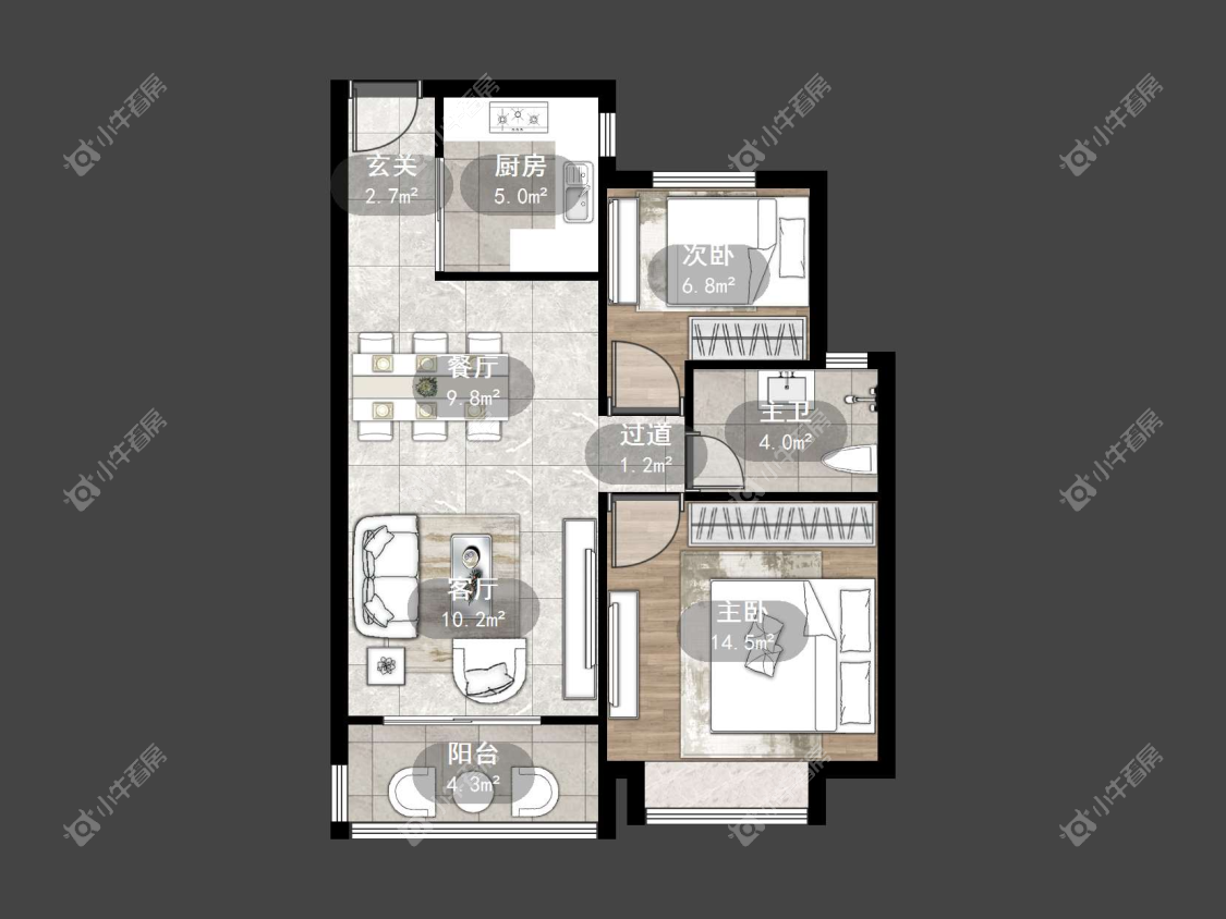 镇江恒大城在售二手房源户型图_小牛看房