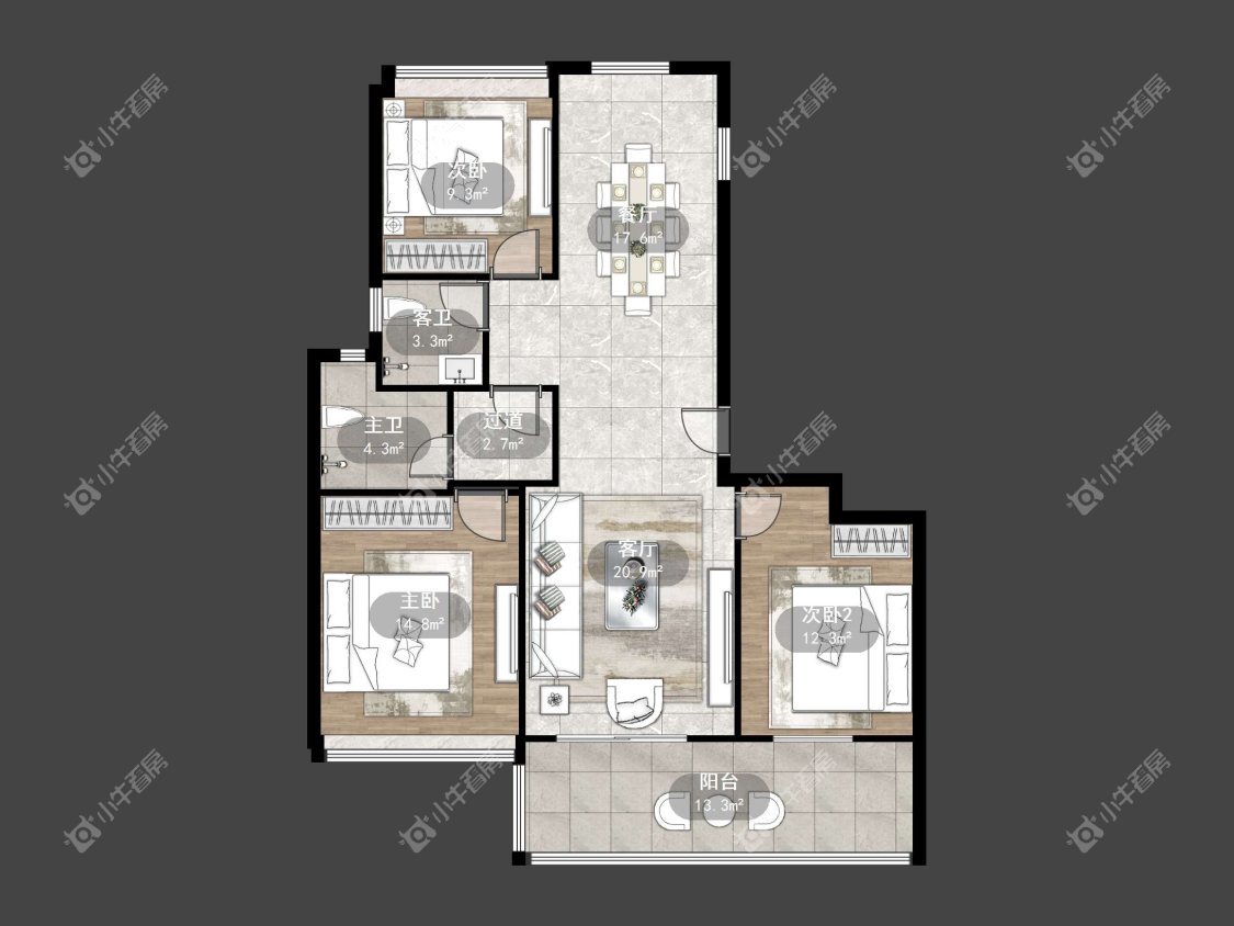 镇江天壹公馆（风华里）在售二手房源户型图_小牛看房