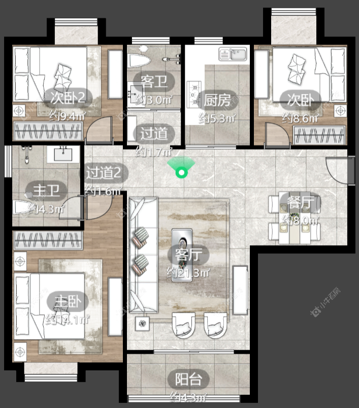 镇江众悦华城在售二手房源户型图_小牛看房
