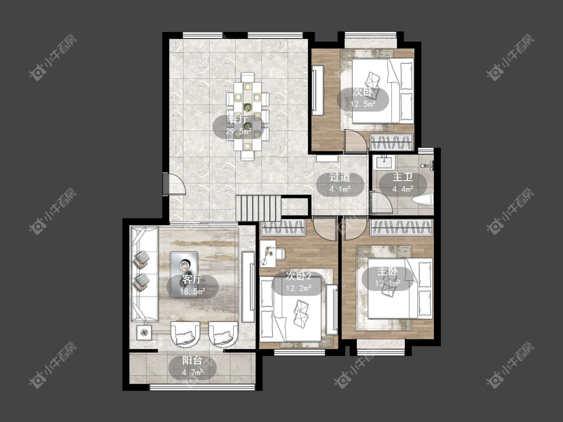 镇江锦尚名都在售二手房源户型图_小牛看房