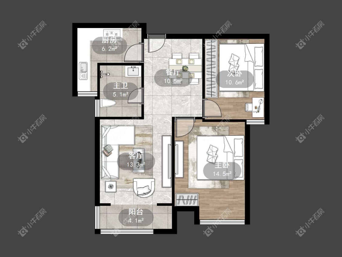 镇江众悦华城在售二手房源户型图_小牛看房