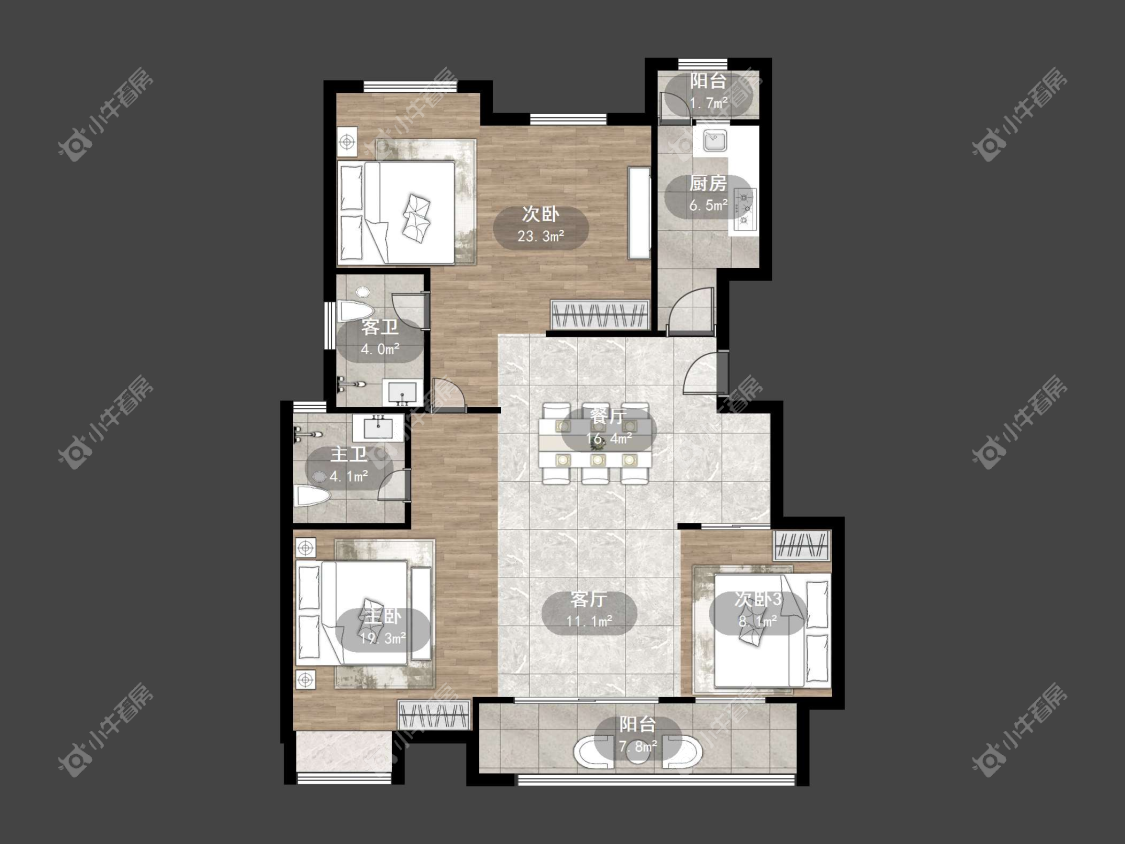 镇江翡翠林花园（天福花园）在售二手房源户型图_小牛看房