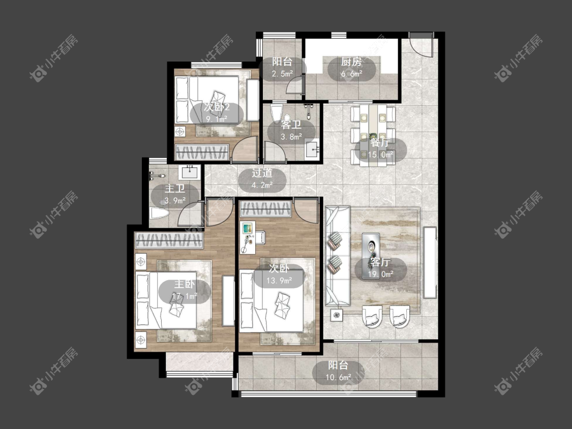镇江恒大名都二三期在售二手房源户型图_小牛看房