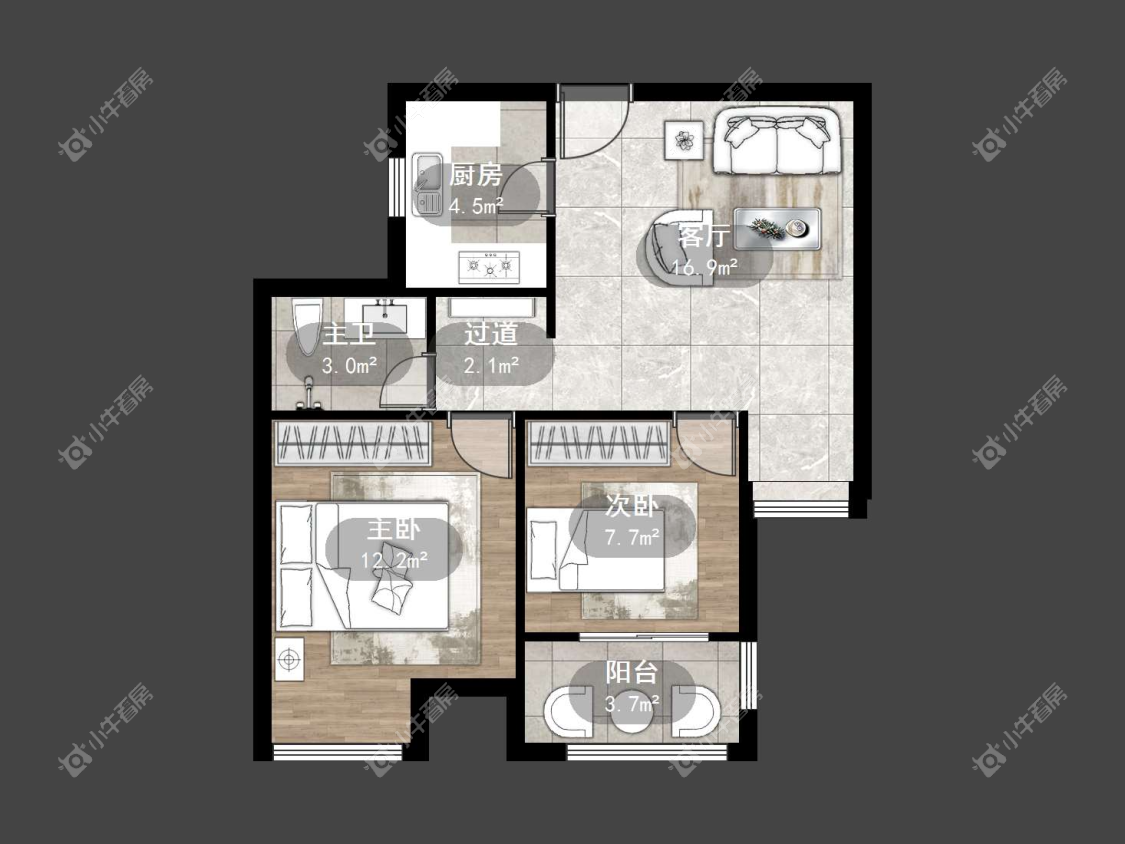镇江荣城国际一期在售二手房源户型图_小牛看房