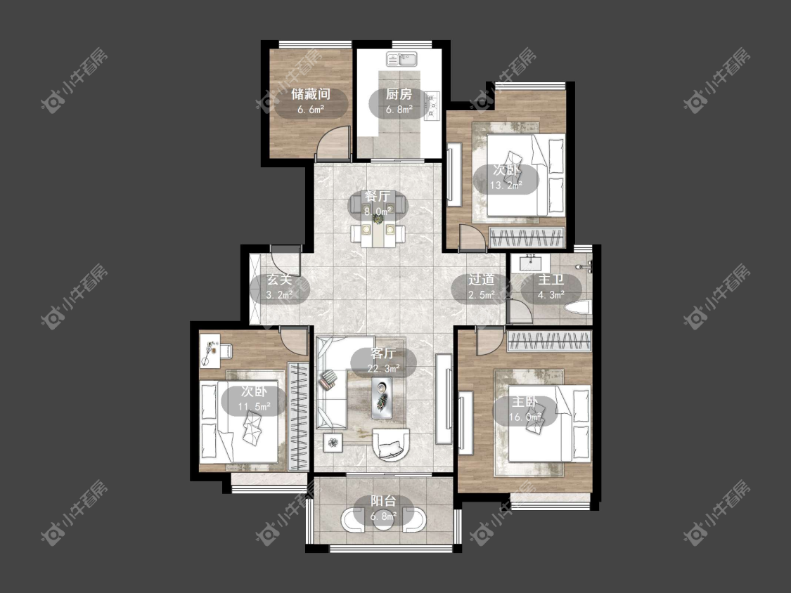 镇江领秀花都在售二手房源户型图_小牛看房