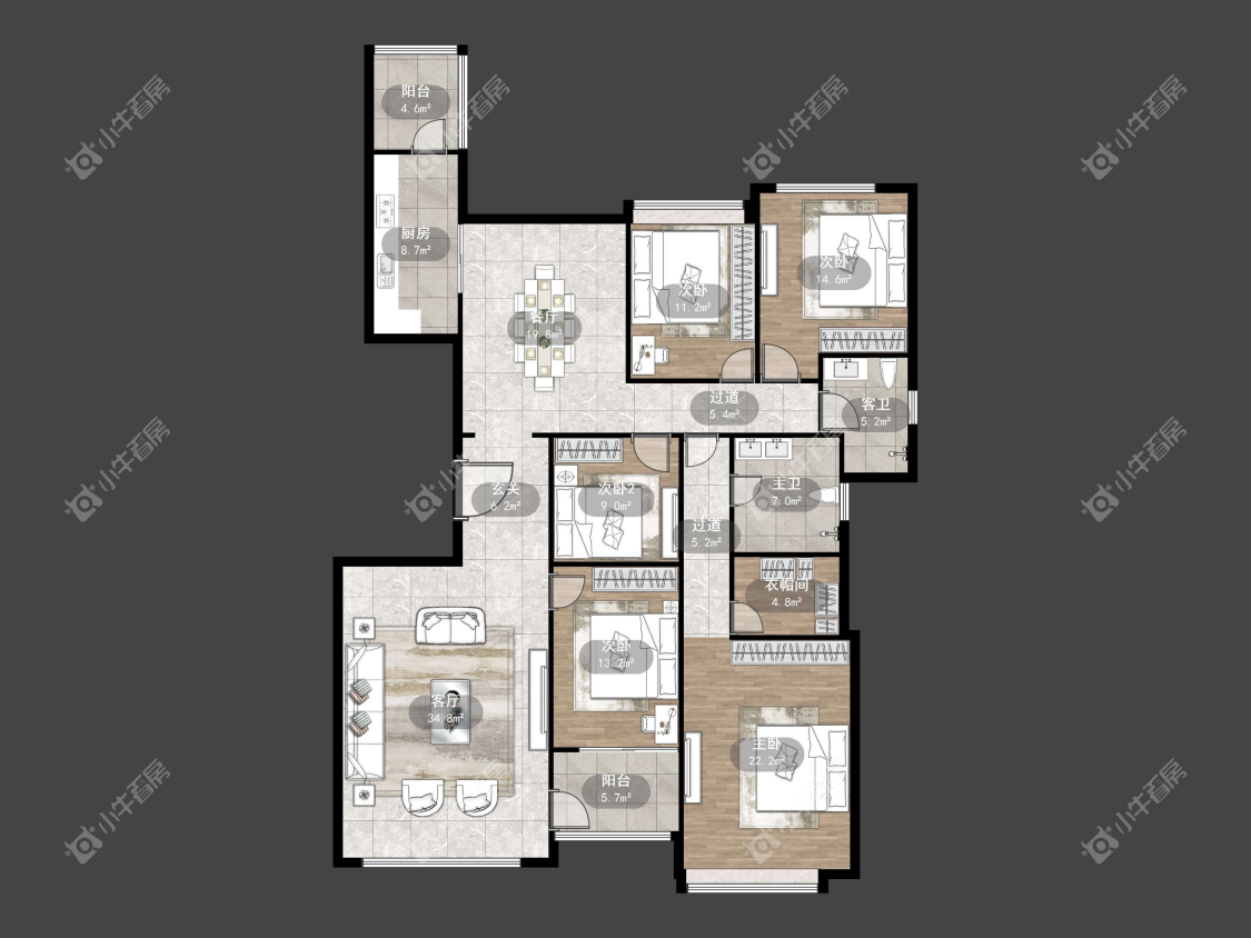 镇江恒大名都一期在售二手房源户型图_小牛看房