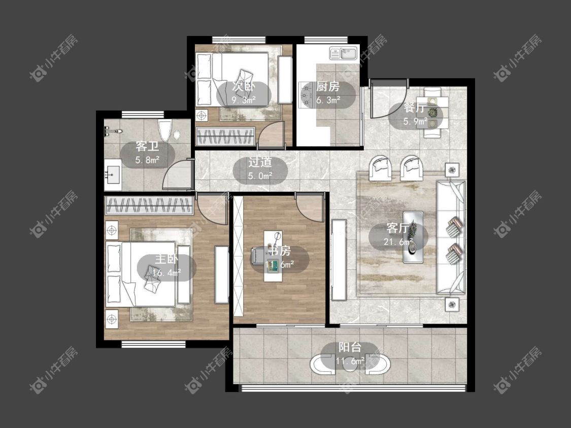 镇江中南熙悦城中南二期在售二手房源户型图_小牛看房
