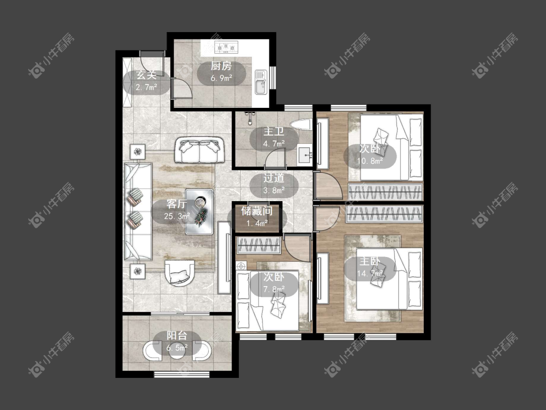 镇江上善雅苑在售二手房源户型图_小牛看房