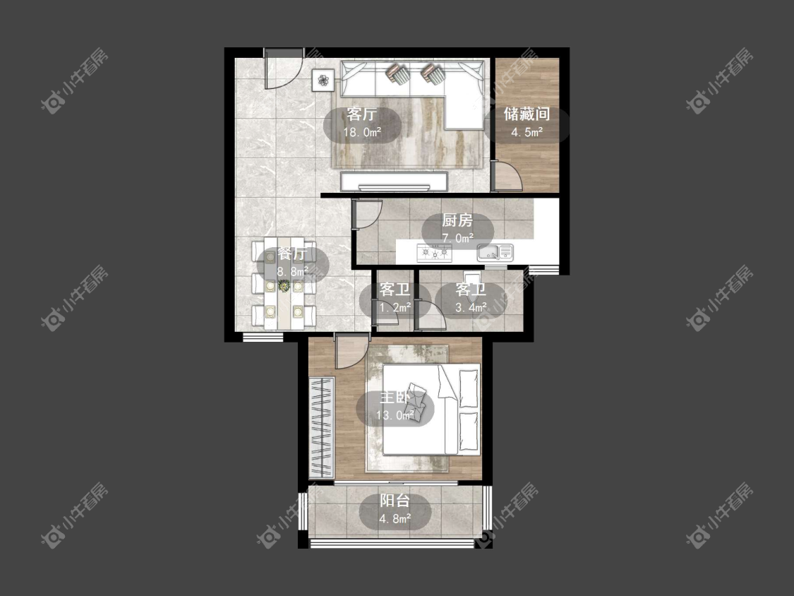 镇江天悦名城在售二手房源户型图_小牛看房